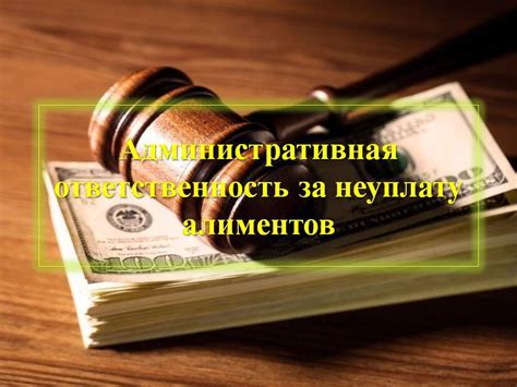 Административная ответственность за неуплату алиментов