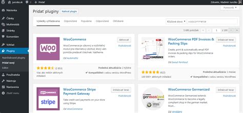 Активация плагина WooCommerce