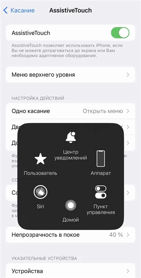 Активируйте функцию AssistiveTouch в настройках