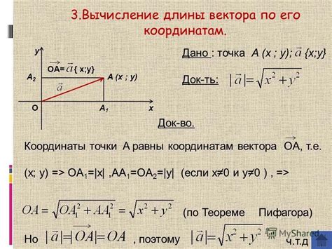 Алгебраический способ нахождения длины вектора в пространстве