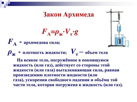 Архимедова сила и ее влияние на притяжение