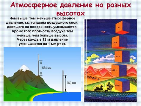 Атмосферное давление и поднятие высоты