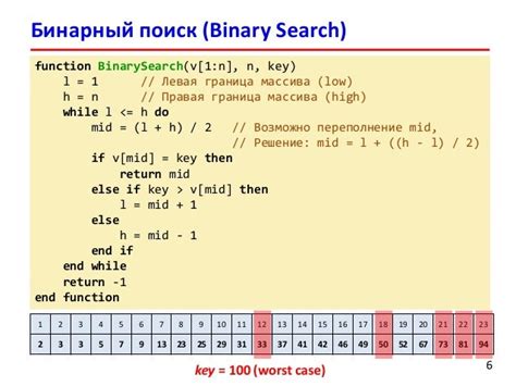 Бинарный поиск нода