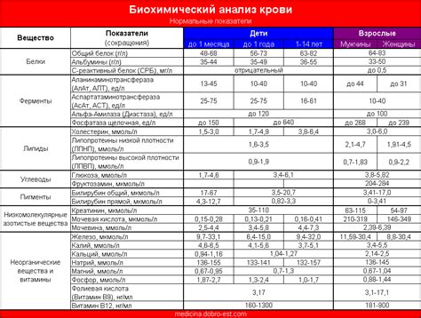 Биохимический анализ крови: основные показатели и их значения