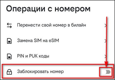 Блокировка номера абонентом или оператором