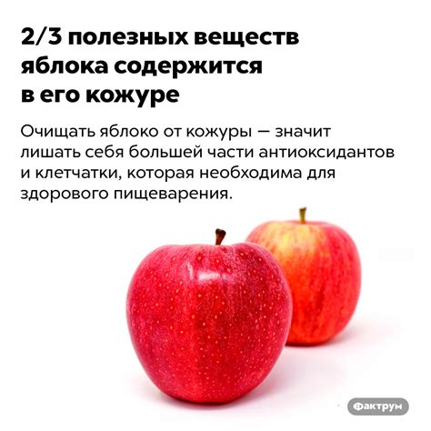 Богатый набор полезных веществ, которые содержатся именно в кожуре яблок