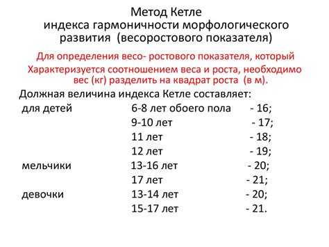 Важность определения индекса физического развития