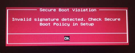 Важные моменты при отключении Secure Boot