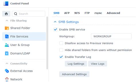 Важные настройки безопасности Synology Drive