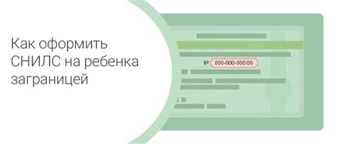 Важные сведения о СНИЛС для детей, проживающих за границей