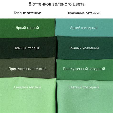 Вариации зеленого цвета очаровывают и вносят гармонию