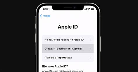 Введите учетные данные Apple ID