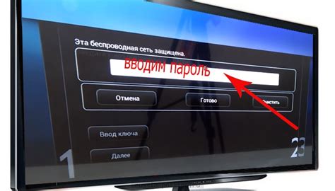 Ввод пароля Wi-Fi на телевизоре Philips