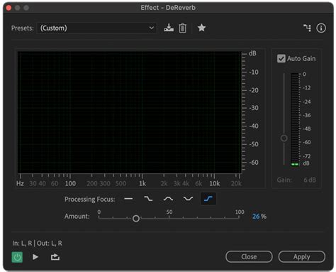 Визуальное восприятие эха в Adobe Audition