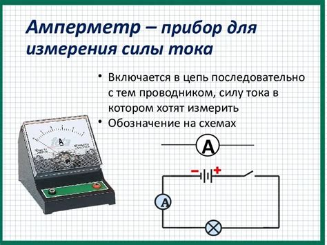 Включение питания амперметра