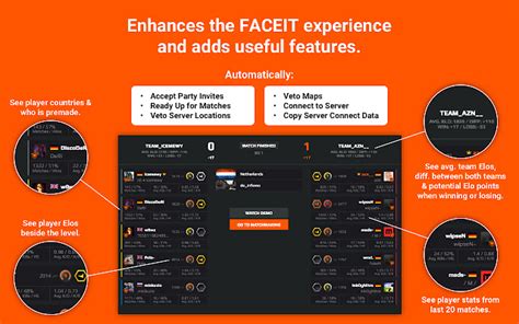 Включение Faceit Enhancer на сайте Faceit