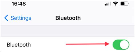 Включите режим Bluetooth на iPhone