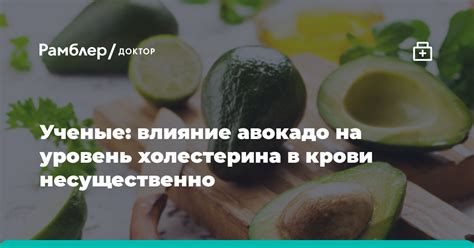 Влияние авокадо на результаты биохимических анализов