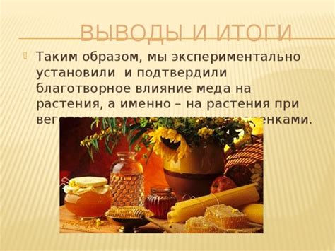 Влияние вида растения на консистенцию меда