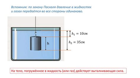 Влияние жидкости Архимеда на поток и течение жидкости