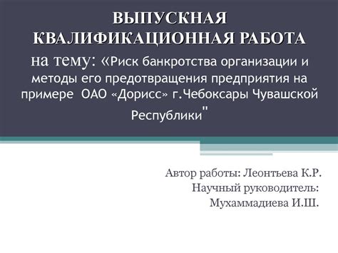 Влияние официальной работы на риск банкротства