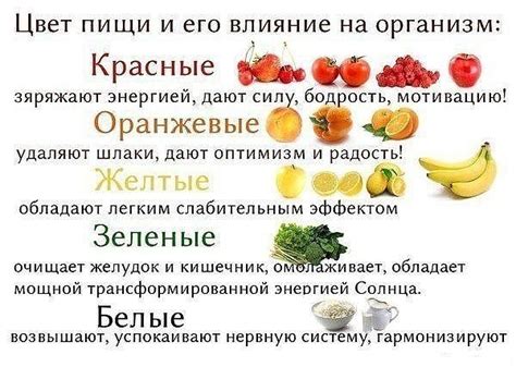 Влияние пищи на наш организм