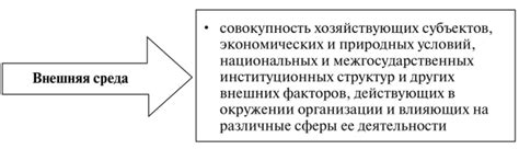 Влияние факторов окружения