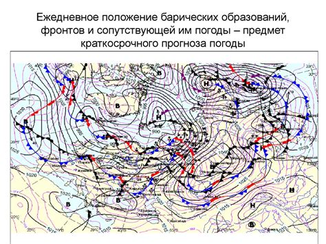 Влияние фронтов погоды