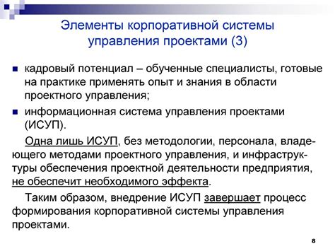 Внедрение системы управления проектами