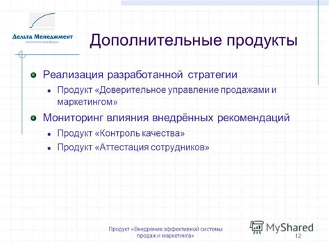 Внедрение эффективной системы управления продажами