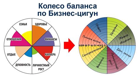 Внесение данных в колесо баланса