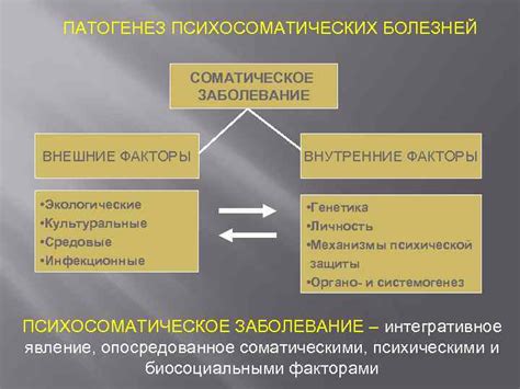 Внутренние и внешние факторы, вызывающие заболевание