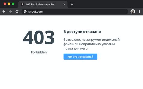 Воздействие ошибки 403 на ранжирование сайта