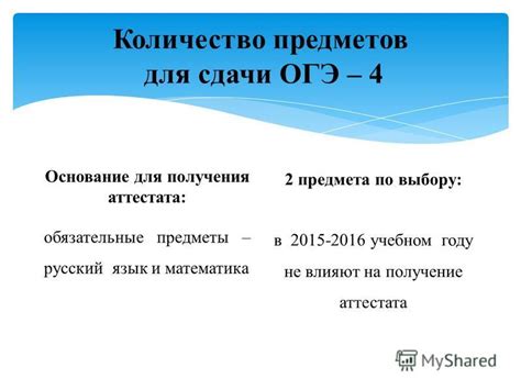 Возможности и реальность сдачи одного предмета по выбору в школе