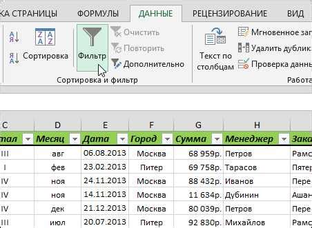 Возможности фильтрации и сортировки ответов