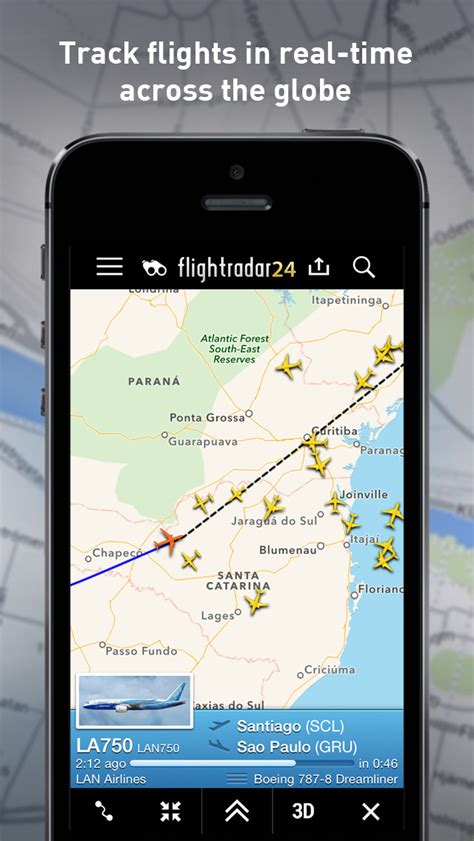 Возможности Flightradar на iPhone