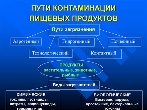 Возможность контаминации продуктов