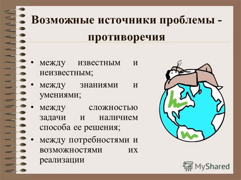 Возможные источники проблемы