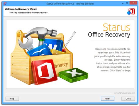 Восстановление через MS Office Recovery