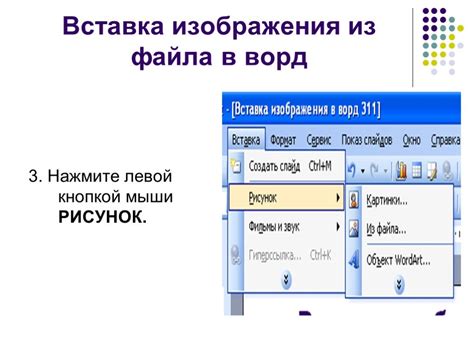 Вставка изображения в документ