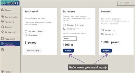Выберите подходящий тариф и совершите платеж