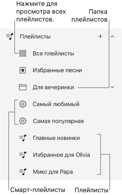 Выберите предпочтения и настройте плейлисты