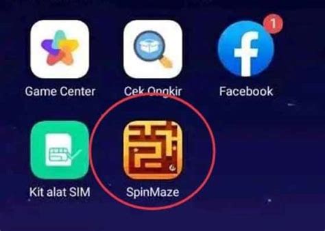 Выберите spin maze в списке приложений