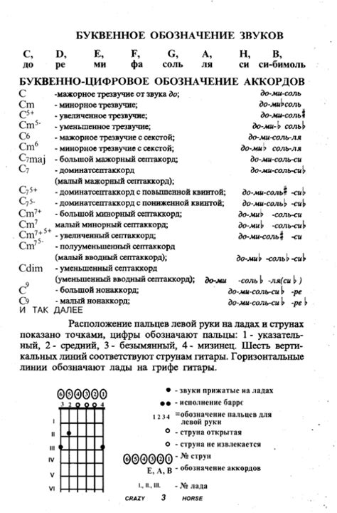 Выбор аккордов и звуков