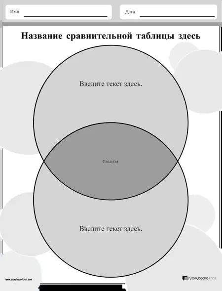 Выбор данных для сравнительной диаграммы