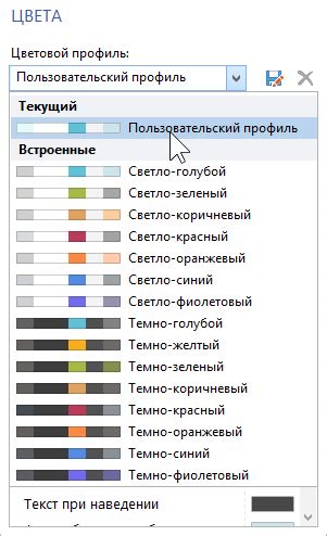 Выбор и настройка цветового профиля