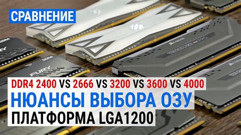 Выбор оптимальной латентности ОЗУ DDR4