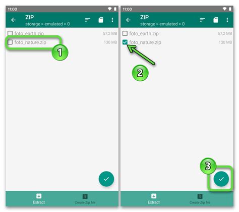 Выбор ZIP файла для установки на Android