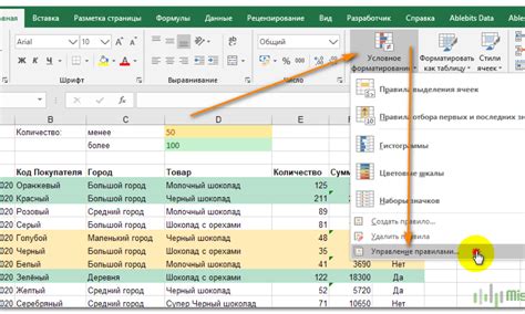 Выделение фона ячейки в Excel