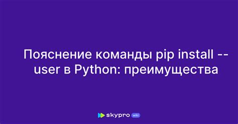 Выполнение команды pip install